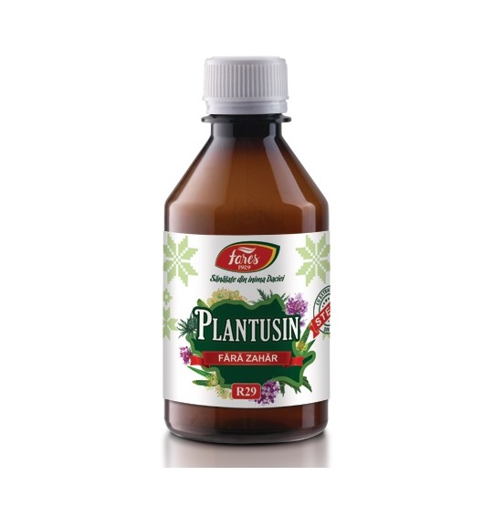 Sirop din plante medicinale fara zahar Plantusin R29, 250 ml
