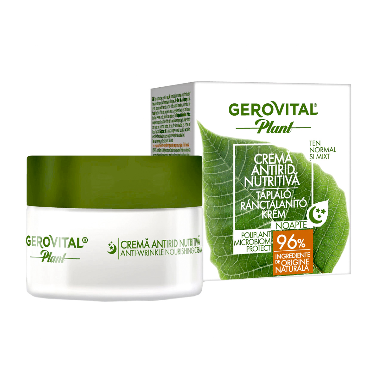 Crema Antirid Nutritiva Gerovital Plant Poliplant Microbiom Protect 50 ml