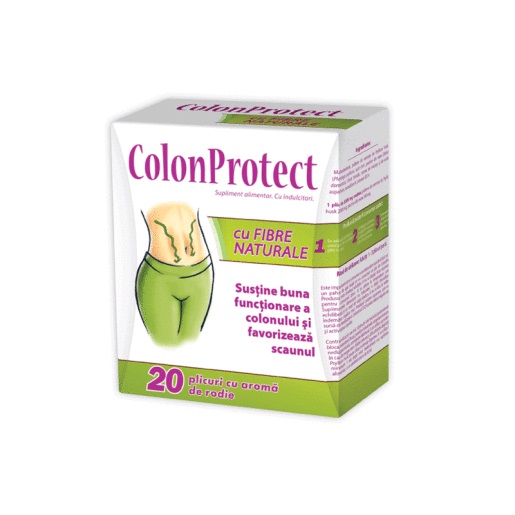 ColonProtect, Supliment Alimentar cu Fibre Naturale si aroma de rodie, 20 plicuri