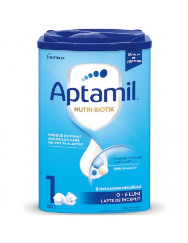 Aptamil 1 Lapte de inceput, 0-6 luni, 800 g