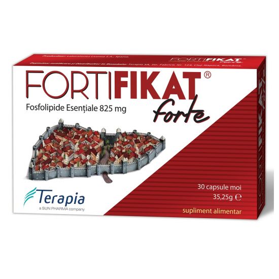 Fortifikat Forte 825 mg, cu rol in sustinerea sanatatii ficatului, 30 capsule
