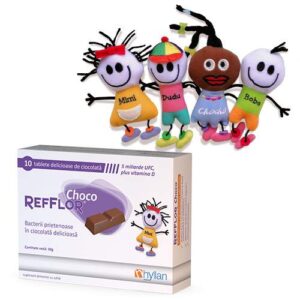 ReFFlor Choco cu rol protecor asupra tubului digestiv, 10 x tablete