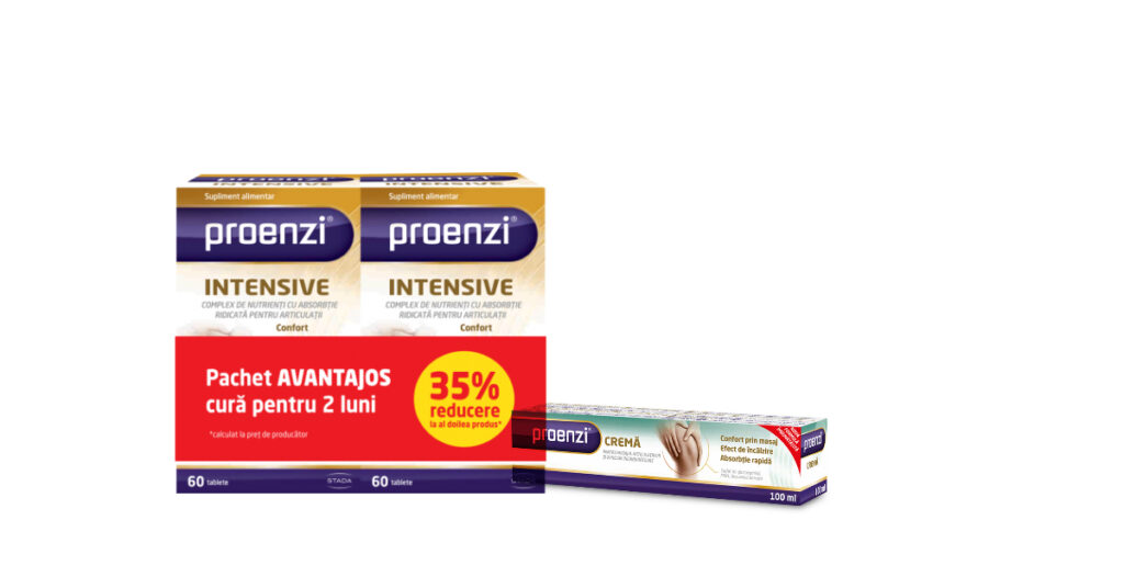 Supliment alimentar Proenzi Artrostop Intensive, Pachet promotional x 120 tablete + Crema 100 ml