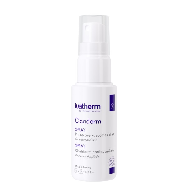 Spray Reparator pentru leziunile umede ale pielii Ivatherm Cicaderm, 50 ml