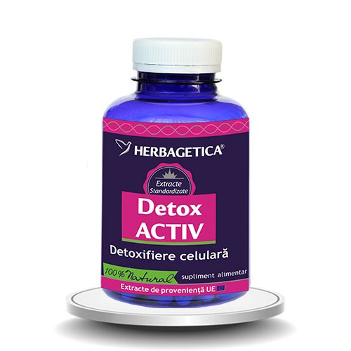 Detox Activ Herbagetica Detoxifiere Celulara, 120 capsule