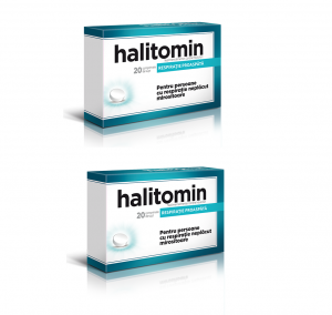 Pachet Halitomin, supliment alimentar pentru respiratie neplacut mirositoare, 2x20 comprimate