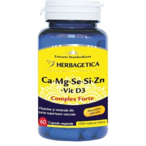 Ca+Mg+Se+Si+Zn+Vit D3, 60 capsule, Herbagetica
