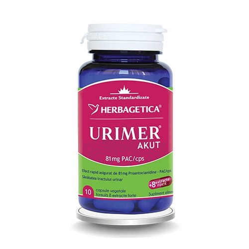 Herbagetica Urimer Akut 10 capsule Sanatatea tractului urinar