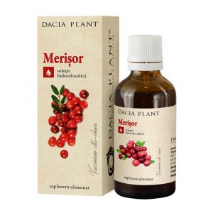 Tinctura Merisor, Dacia Plant, Supliment Alimentar pentru Mentinerea Sanatatii Aparatului Urinar si a Cavitatii Bucale, 50 ml
