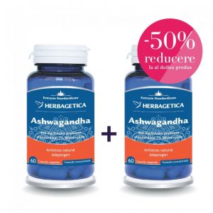 Set Ashwagandha, Herbagetica, 60+60 capsule