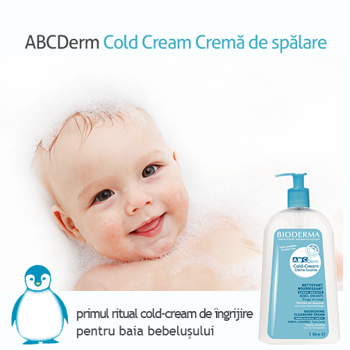 Crema de spalare ABCDerm Cold Cream, Bioderma, 1000 ml