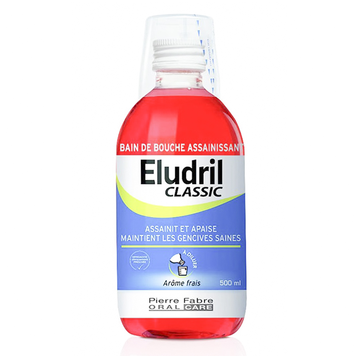 Apa de gura Eludril Clasic intretinerea igienei orale, 500 ml