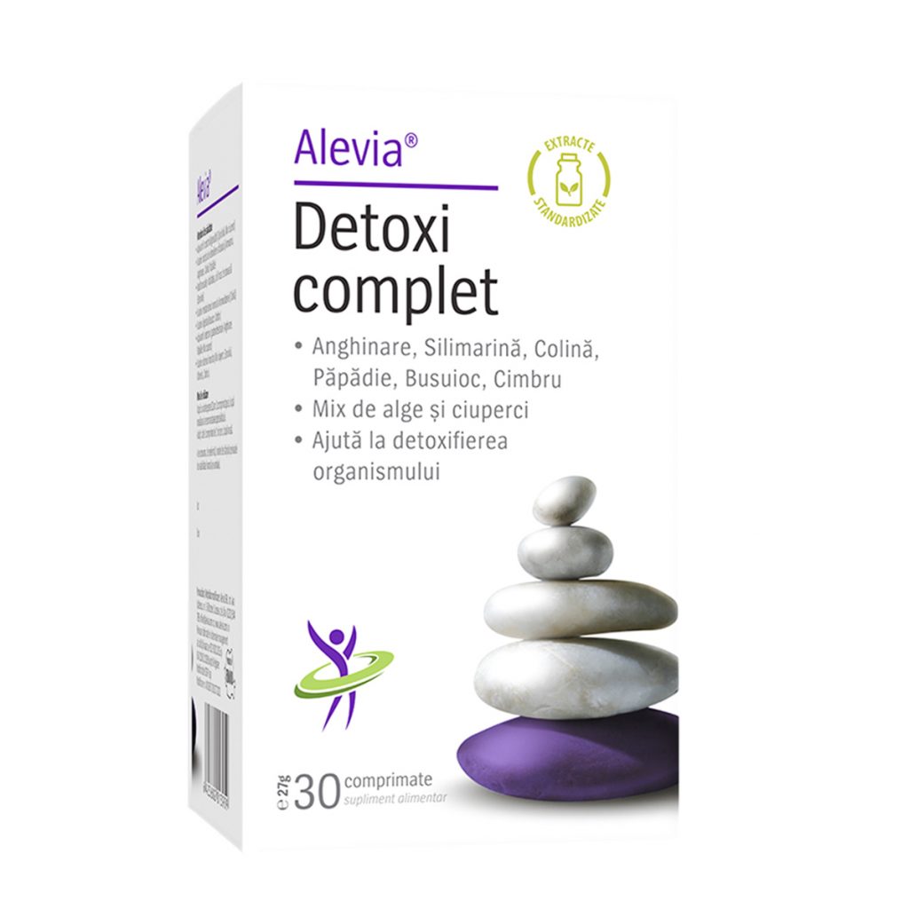 Detoxi Complet, Alevia, Supliment alimentar, 30 comprimate