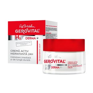 Crema Activ Hidratanta 24h Gerovital H3 Derma +  ten uscat, 50 ml