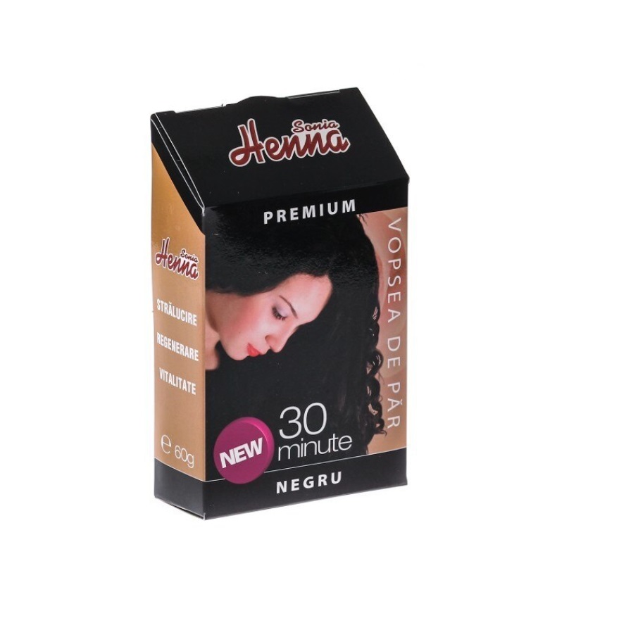 Henna Sonia Premium, Negru, 60g