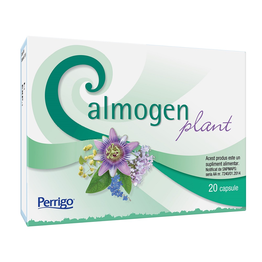 Calmogen Plant, pe baza de plante si Mg, 20 capsule