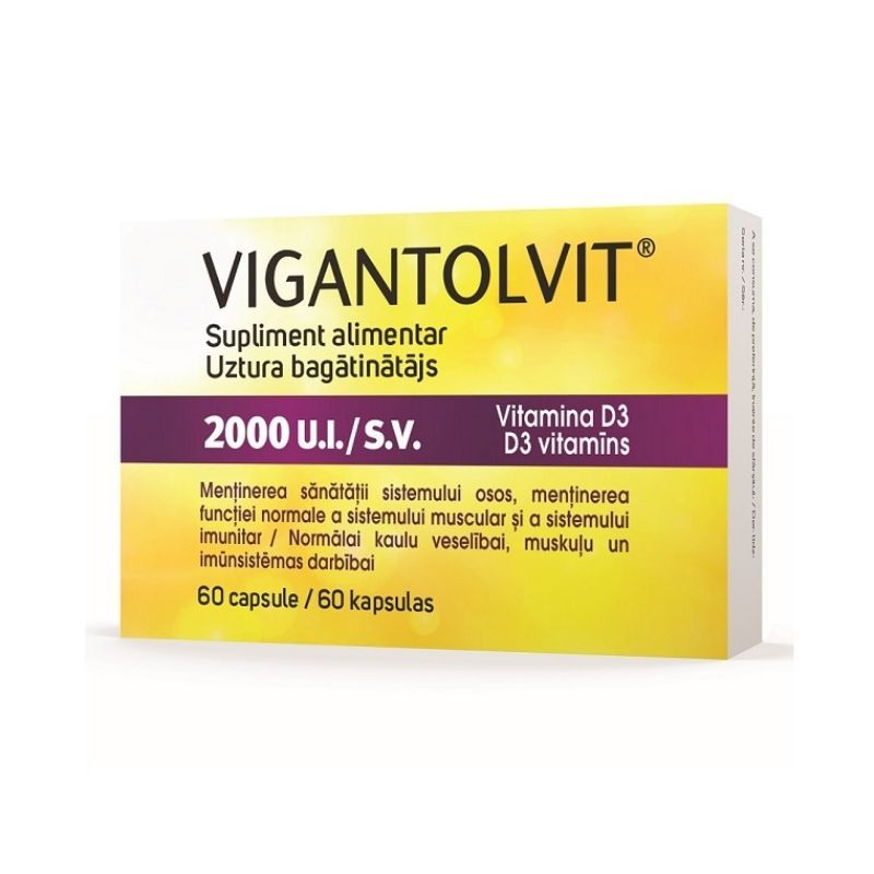 Vigantolvit 2000 U.I./ S.V. Vitamina D3, 60 capsule