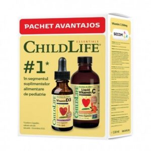 Kit de imunitate pentru copilul tau: Vitamin C 250mg + Vitamin D3 500UI, Secom