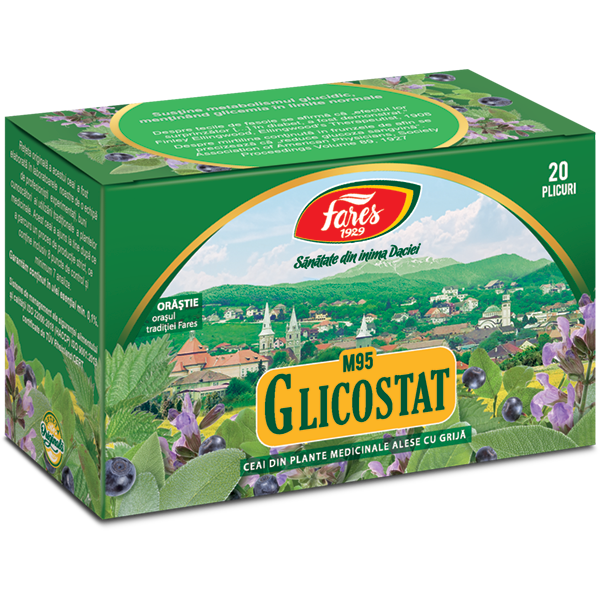 Ceai Glicostat (M95), Fares, 50 g