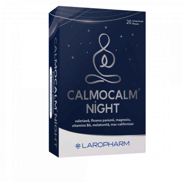 CalmoCalm Night cu Valeriana, Vitamina B6 si Magneziu, 20 comprimate