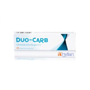 Duo-Carb, cu rol in calmarea arsurilor gastrice, 20 comprimate