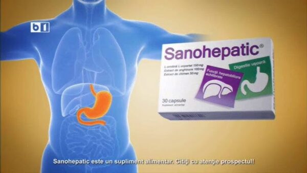 Sanohepatic, supliment alimentar pentru o digestie usoara, 30 capsule, Zdrovit