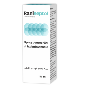 Raniseptol Spray pentru rani si leziuni cutanate, 125 ml, Zdrovit