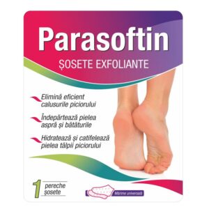 Sosete Exfoliante Parasoftin,pentru picioare frumoase si catifelate,1 pereche, Zdrovit