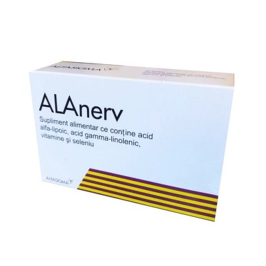 Alanerv, supliment alimentar cu rol in sustinerea sistemului nervos, 20 capsule