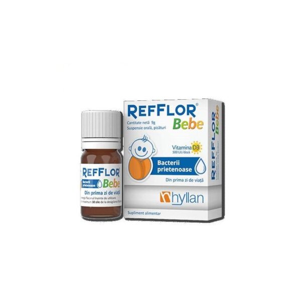 ReFFlor Bebe, picaturi cu Vitamina D3, 9 g, Hyllan