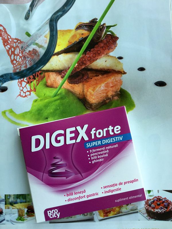 Digex Forte Super Digestiv, Supliment Alimentar cu 9 enzime digestive, 10 capsule+10 cadou