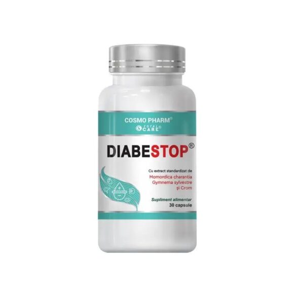 Diabestop, supliment alimentar cu rol in scaderea glicemiei, 30 capsule, Cosmo Pharm