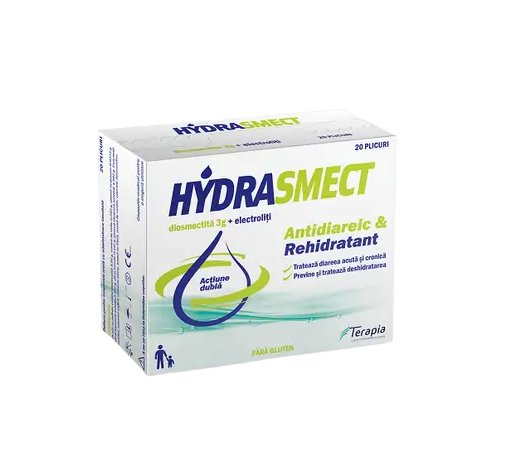 HydraSmect, Antidiareic si Rehidratant, 20 plicuri