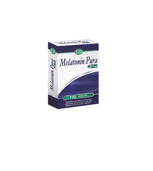 Melatonin Pura 3 mg, cu rol in atenuarea tulburarilor de somn, 120 tablete