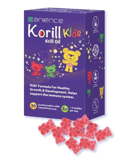 Supliment alimentar,30 ursuleti gumati,Korill Kids Krill oil,pentru imunitate copii
