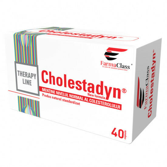 Cholestadyn, pentru mentinerea nivelului normal de Colesterol, 40 capsule