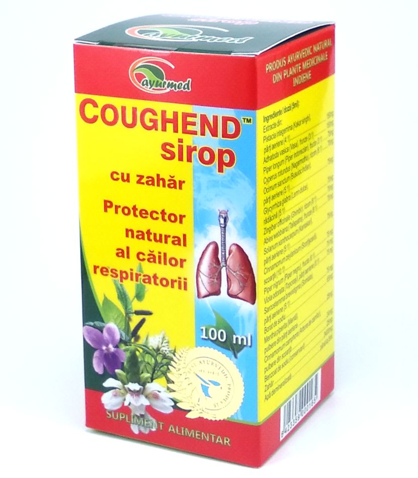 Coughend Sirop cu zahar,100 ml,pentru caile respiratorii