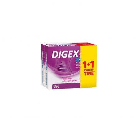 Digex Forte Super Digestiv, Supliment Alimentar cu 9 enzime digestive, 10 capsule+10 cadou