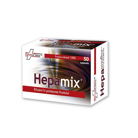 Hepamix, cu rol eficient in protejarea ficatului, 50 capsule