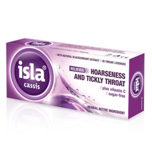 Isla Cassis pentru raguseala si iritatia din gat, 30 tablete