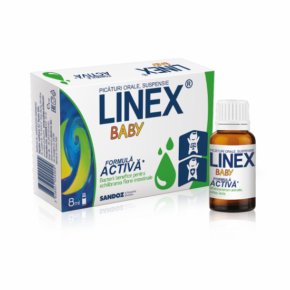 Picaturi Orale, pentru echilibrarea florei intestinale Linex baby, 8 ml