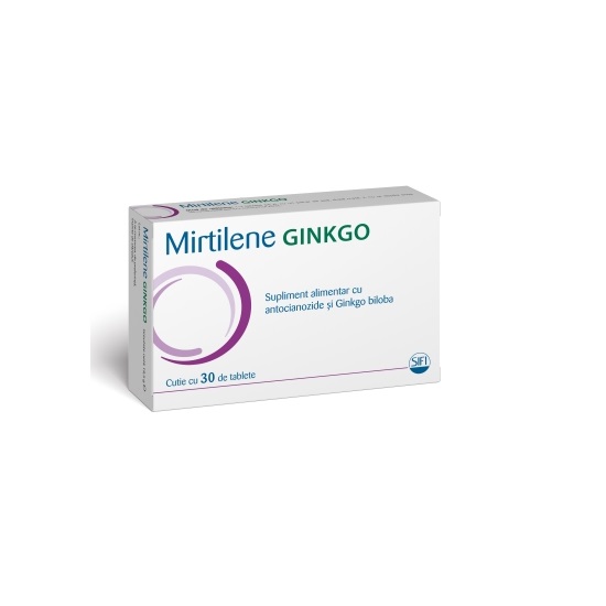 Mirtilene Ginkgo, cu rol in procesul vederii, 30 tablete