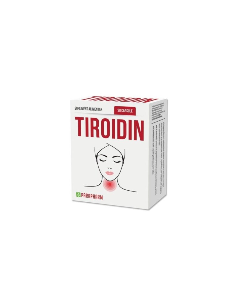Tiroidin, Supliment Alimentar pentru glanda tiroida, 30 capsule