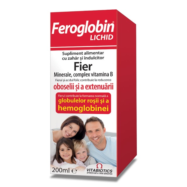 Supliment alimentar,Fier, Feroglobin lichid, 200 ml