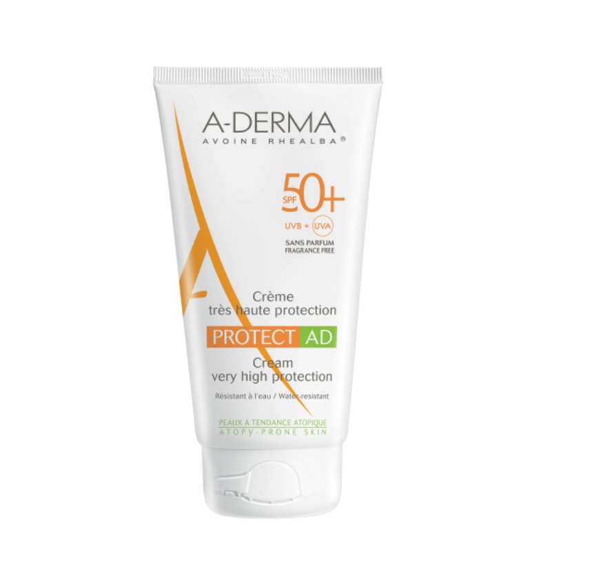 Crema cu protectie solara A-Derma Protect AD SPF 50+ pentru piele atopica, 150 ml