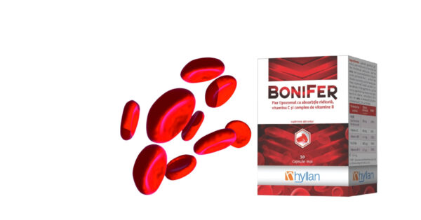 Fier Lipozomal cu Vitamina C si complex de Vitamine B,30 capsule, BoniFer