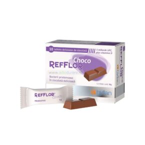 ReFFlor Choco cu rol protecor asupra tubului digestiv, 10 x tablete