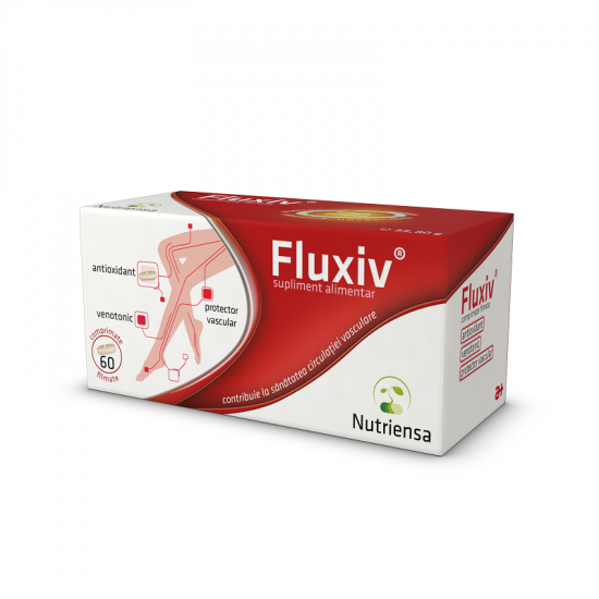 Fluxiv, cu rol in sanatatea circulatiei vasculare, 60 comprimate