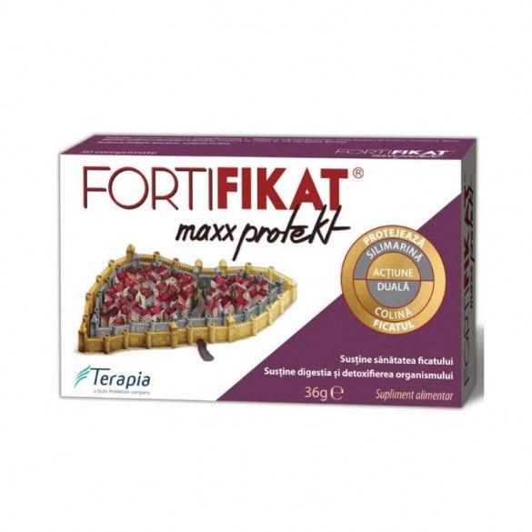 FortiFikat Maxx Protekt cu rol in sustinerea sanatatii ficatului, 30 comprimate