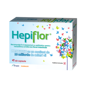 HepiFlor, Probiotic cu rol in restabilirea florei intestinale, 10 capsule